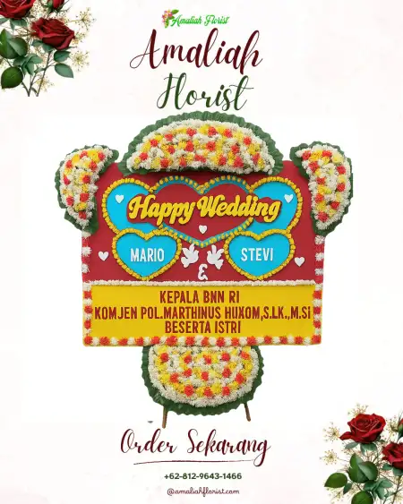 Papan Bunga Pernikahan Poh Bergong